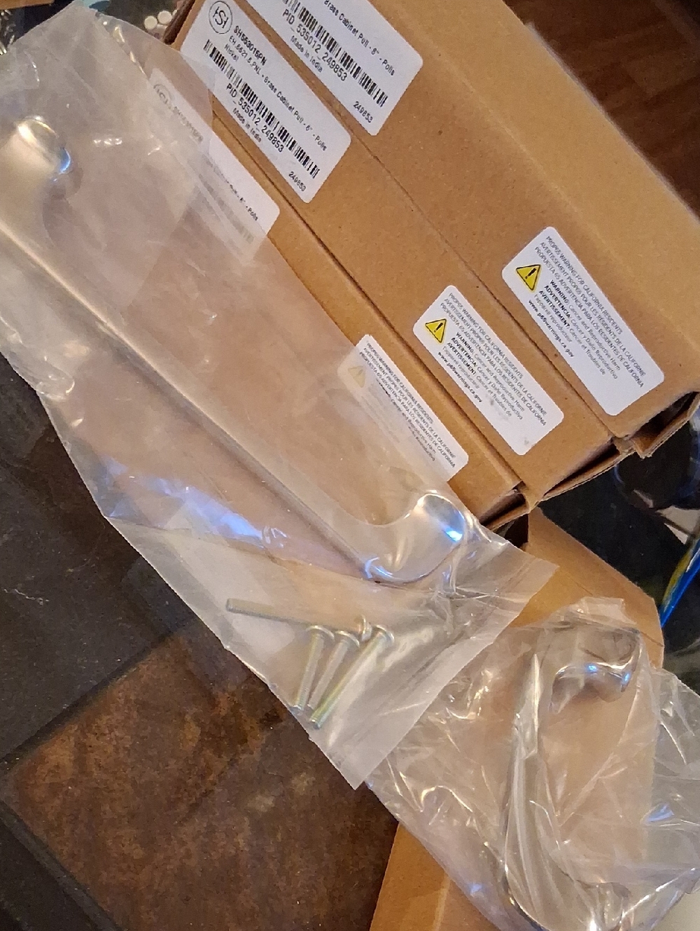 POLISHED NICKEL PLATED BRASS CABINET PULLS